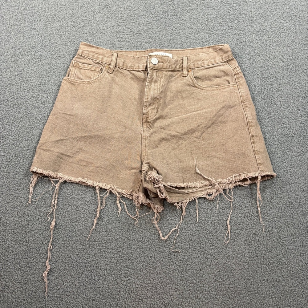PacSun Shorts Womens 28 Brown Vintage Cut Off Denim Raw Hem 829SU236700